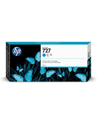 Cartuccia inchiostro ciano DesignJet HP 727, 300 ml F9J76A HP PRODOTTI PER STAMPANTI GRAFICHE