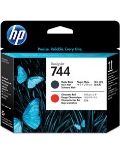 TESTINA DI STAMPA NERO OPACO /ROSSO CROMATICO DESIGNJET HP 744 F9J88A HP PRODOTTI PER STAMPANTI GRAFICHE