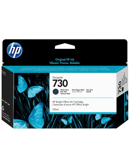 CARTUCCIA INCHIOSTRO NERO OPACO HP DESIGNJET 730 da 130 ml P2V65A