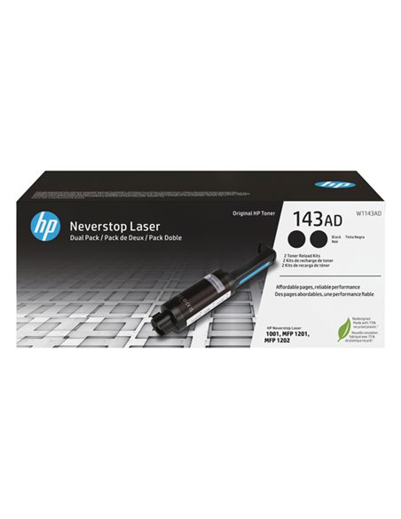 HP Kit di Ricarica toner nero originale Neverstop HP 143AD_dual-pack W1143AD