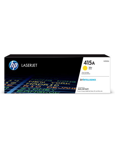 Cartuccia toner Giallo 415A per HP Color LaserJet Pro M 454 Series/ Pro M 454 dn W2032A