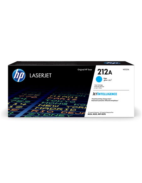 Cartuccia Toner Ciano 212A per Hp Laser Jet Enterprise M554-M555-MFP M578 Series W2121A HP PRODOTTI PER LASER