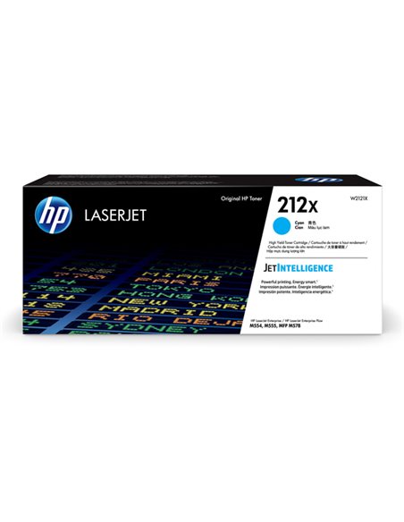 Cartuccia Toner Ciano 212X per Hp Laser Jet Enterprise M554-M555-MFP M578 Series W2121X HP PRODOTTI PER LASER