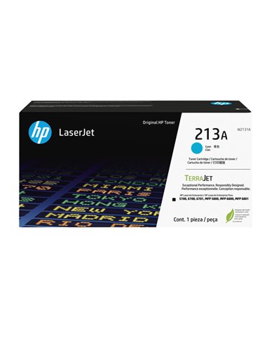 Hp Cartuccia toner originale ciano LaserJet HP 213A_3.000 pag W2131A HP PRODOTTI PER LASER