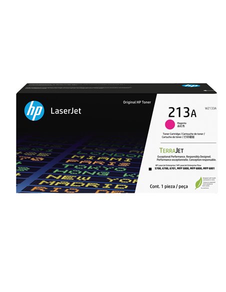 Hp Cartuccia toner originale magenta LaserJet HP 213A_3.000 pag W2133A HP PRODOTTI PER LASER
