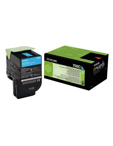 TONER 702C RETURN PROGRAM CIANO CAPACITA' STANDARD 70C20C0 LEXMARK BPD TONER PER LASER