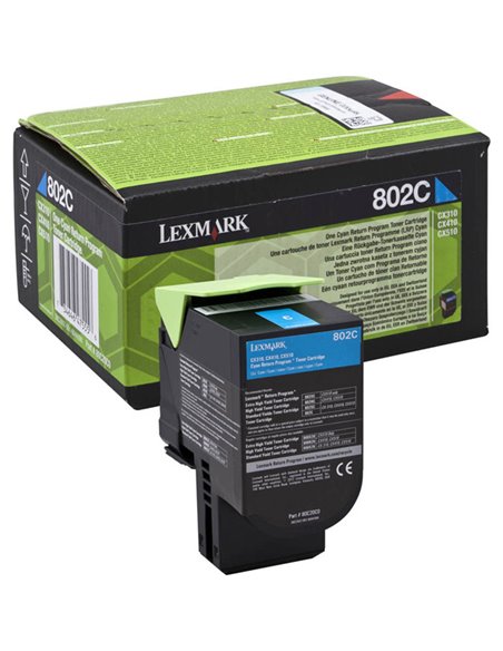 TONER 802C CIANO RETURN PROGRAM 80C20C0 LEXMARK BPD TONER PER LASER
