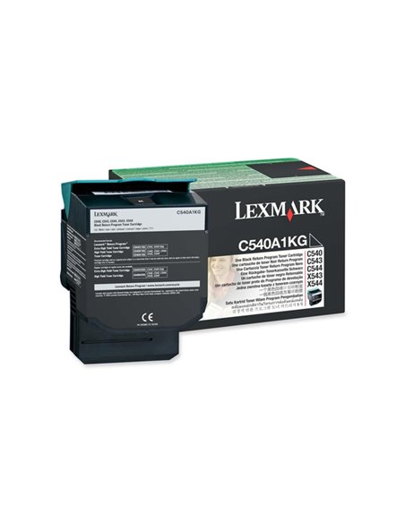 TONER RETURN PROGRAM NERO C540 C543 C544 X543 CAPACITA' STANDARD C540A1KG