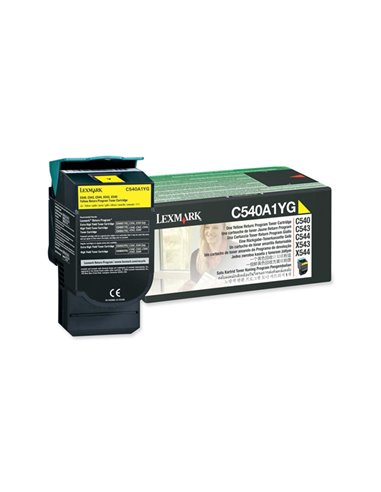 TONER RETURN PROGRAM GIALLO C540 C543 C544 X543 CAPACITA' STANDARD C540A1YG