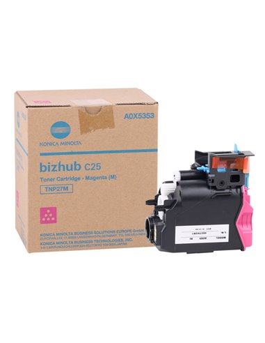 TONER MAGENTA BIZHUB C25 TNP-27M A0X5353 KONICA-MINOLTA TONER PER FOTOCOPIATORI