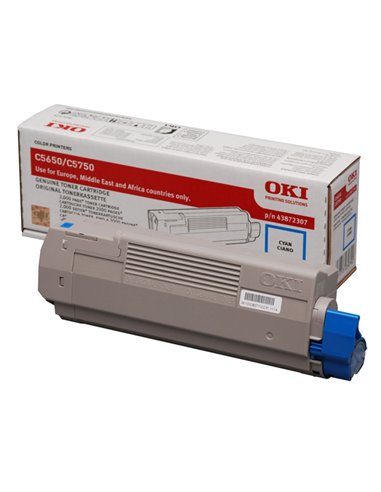 TONER C5650/C5750 CIANO 43872307 OKI PRODOTTI PER LASER