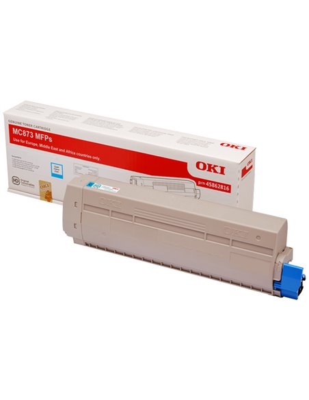 TONER CIANO MC873 45862816 OKI PRODOTTI PER LASER