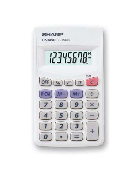 CALCOLATRICE EL 233SB 8 CIFRE TASCABILE SHARP EL233SB