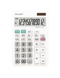 Sharp Calcolatrice da Tavolo EL-334W 12 cifre con cavalletto EL-334W