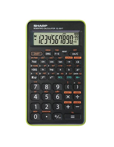 CALCOLATRICE SCIENTIFICA EL 501TB SHARP VERDE EL501TBGR VERDE SHARP SCIENTIFICHE-GRAFICHE