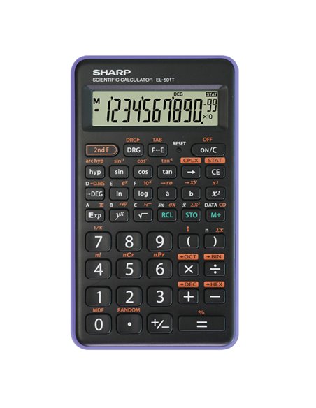 CALCOLATRICE SCIENTIFICA EL 501TB SHARP VIOLA EL501TBVL VIOLA SHARP SCIENTIFICHE-GRAFICHE