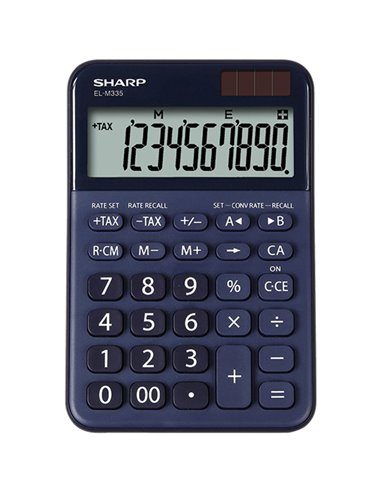 Calcolatrice da tavolo, EL M335 10 cifre, colore blu ELM335 BBL SHARP DA TAVOLO
