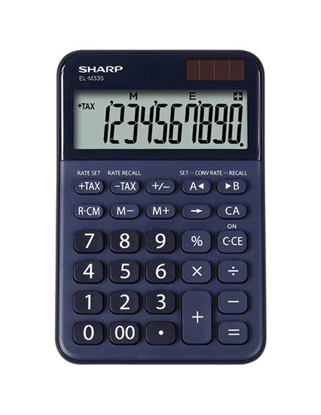 Calcolatrice da tavolo, EL M335 10 cifre, colore blu ELM335 BBL SHARP DA TAVOLO