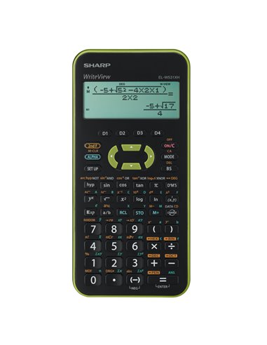 Sharp Calcolatrice Scientifica EL-W531XH-Verde ELW531XHGR SHARP SCIENTIFICHE-GRAFICHE