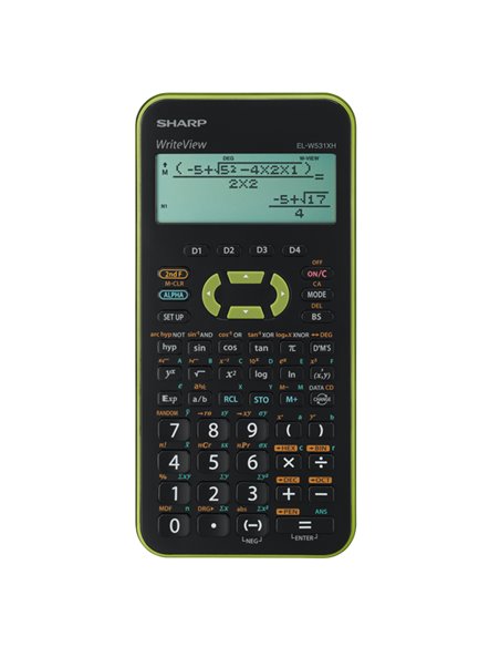 Sharp Calcolatrice Scientifica EL-W531XH-Verde ELW531XHGR SHARP SCIENTIFICHE-GRAFICHE