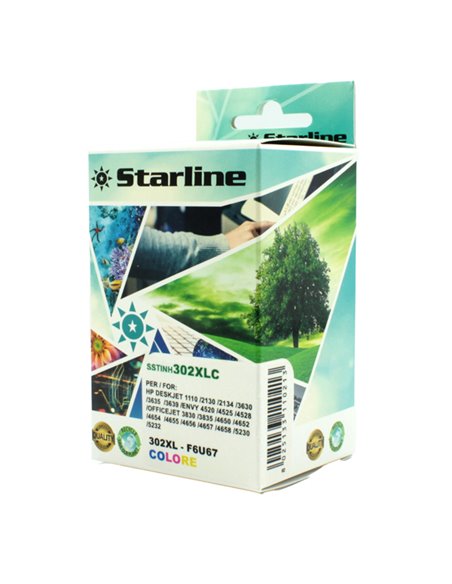 CARTUCCIA INK TRICROMIA PER PRINT C/HP ALTA CAPACITA' HP 302XL JRHP302XLC STARLINE INKJET COMPATIBILI