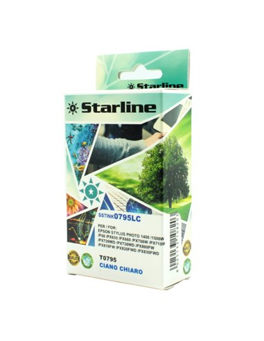 CARTUCCIA INK CIANO CHIARO PER PRINT C/EPSON T0795 JNEP0795LC STARLINE INKJET COMPATIBILI