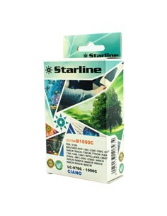 CARTUCCIA INK CIANO PER PRINT C/BROTHER LC1000C LC970C JNBR1000C STARLINE INKJET COMPATIBILI