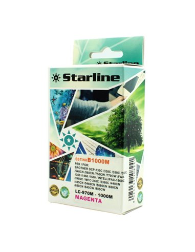 CARTUCCIA INK MAGENTA PER PRINT C/BROTHER LC1000M LC970M JNBR1000M STARLINE INKJET COMPATIBILI