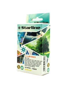 CARTUCCIA INK GIALLO PER PRINT C/BROTHER LC1000YLC 970Y JNBR1000Y STARLINE INKJET COMPATIBILI