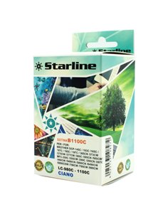 CARTUCCIA INK CIANO PER PRINT C/BROTHER LC980C LC1100C JNBR980C STARLINE INKJET COMPATIBILI