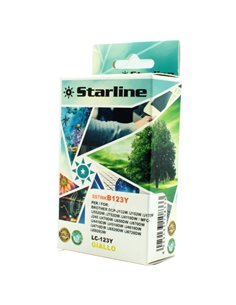 CARTUCCIA INK GIALLA PER PRINT C/BROTHER LC 123Y JNBR123Y STARLINE INKJET COMPATIBILI