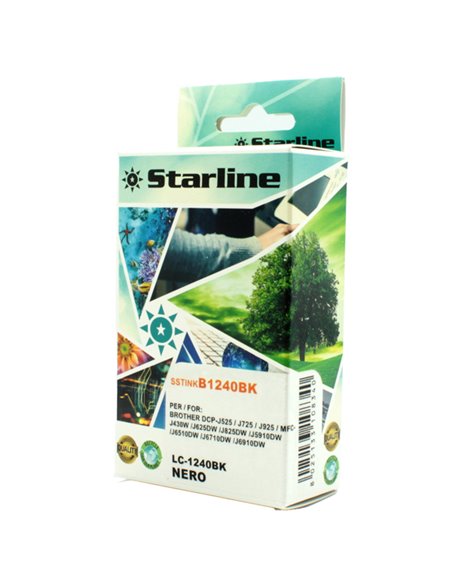 CARTUCCIA INK NERO PER PRINT C/BROTHER LC 1240 JNBR1240B STARLINE INKJET COMPATIBILI