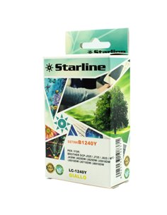 CARTUCCIA INK GIALLO PER PRINT C/BROTHER LC 1240 JNBR1240Y STARLINE INKJET COMPATIBILI