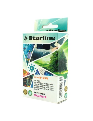 CARTUCCIA INK MAGENTA PER PRINT C/BROTHER LC 125XL M JNBR125M STARLINE INKJET COMPATIBILI