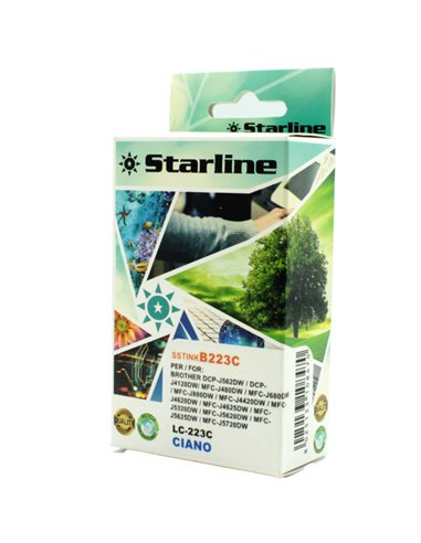 CARTUCCIA INK CIANO PER PRINT C/BROTHER LC-223C JNBR223C STARLINE INKJET COMPATIBILI