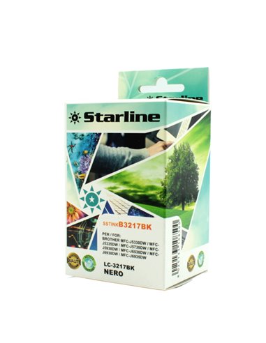 CARTUCCIA INK NERO PER PRINT C/BROTHER LC3217BK JNBR3217B STARLINE INKJET COMPATIBILI