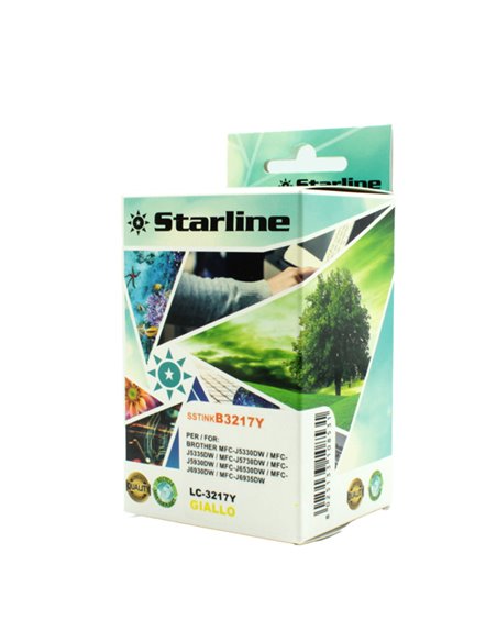 CARTUCCIA INK GIALLO PER PRINT C/BROTHER LC3217Y JNBR3217Y STARLINE INKJET COMPATIBILI