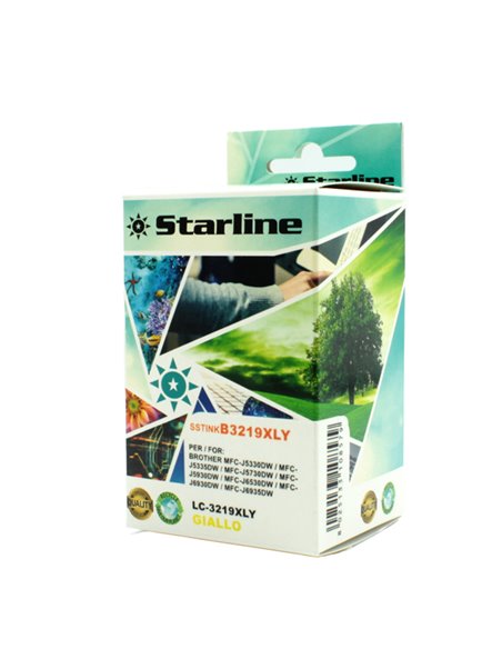 CARTUCCIA INK GIALLO PER PRINT C/BROTHER LC3219XLY JNBR3219Y STARLINE INKJET COMPATIBILI