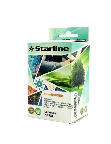 CARTUCCIA INK NERO PER PRINT C/BROTHER DCP-J315W JNBR985B STARLINE INKJET COMPATIBILI