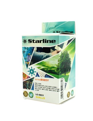 CARTUCCIA INK GIALLO PER PRINT C/BROTHER DCP-J315W JNBR985Y STARLINE INKJET COMPATIBILI