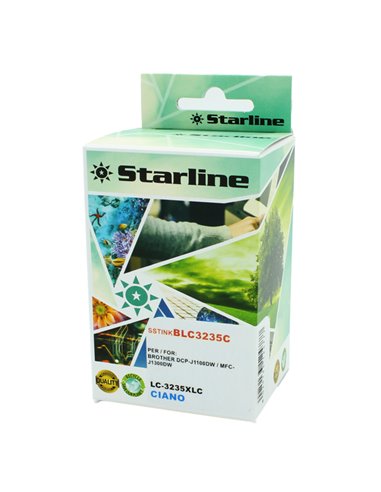 CARTUCCIA INK CIANO PER PRINT C/BROTHER LC-3235XLC JNBR3235C STARLINE INKJET COMPATIBILI