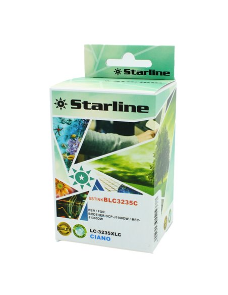 CARTUCCIA INK CIANO PER PRINT C/BROTHER LC-3235XLC JNBR3235C STARLINE INKJET COMPATIBILI