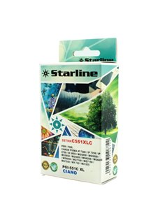 CARTUCCIA INK CIANO PER PRINT C/CANON CLI 551XL JNCA551C STARLINE INKJET COMPATIBILI