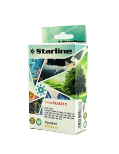 CARTUCCIA INK GIALLO PER PRINT C/CANON CLI521Y JNCA521Y STARLINE INKJET COMPATIBILI