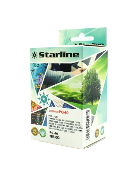 CARTUCCIA INK NERO PER PRINT C/CANON PG40 16ML JRCAPG40 STARLINE INKJET COMPATIBILI