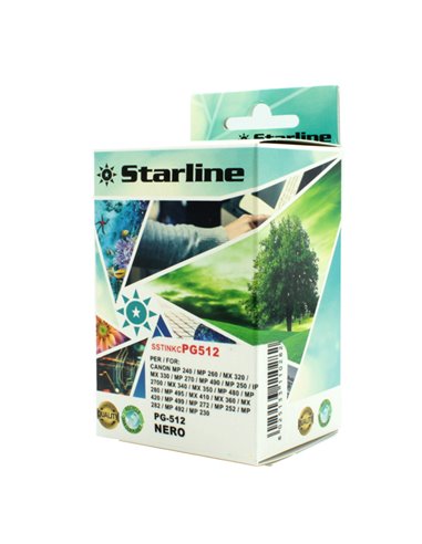 CARTUCCIA INK NERO PER PRINT C/CANON PG 512 17ML JRCAPG512 STARLINE INKJET COMPATIBILI