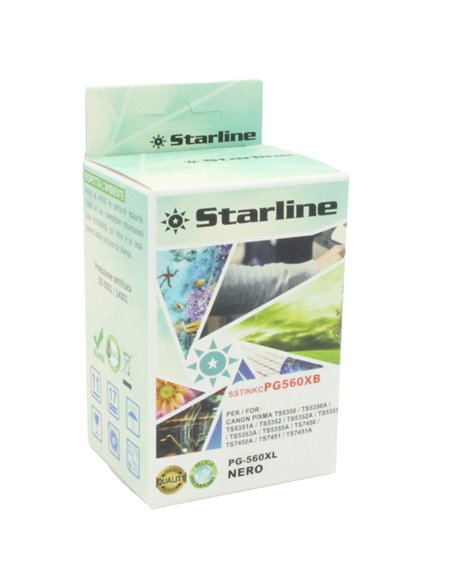 Starline Cartuccia Nero PG-560XL _ Pag 350 JRCA560XLB STARLINE INKJET COMPATIBILI