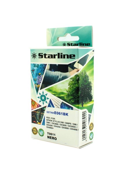 CARTUCCIA INK NERO PER PRINT C/EPSON T0611 JNEP61B STARLINE INKJET COMPATIBILI