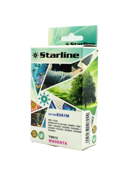 CARTUCCIA INK MAGENTA PER PRINT C/EPSON T0613 JNEP61M STARLINE INKJET COMPATIBILI