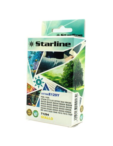 CARTUCCIA INK GIALLO PER PRINT C/EPSON T1294 STYLUS SX 420W JNEP129Y STARLINE INKJET COMPATIBILI